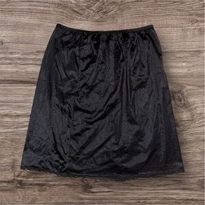 Hannah Classic Black A-Line Slip Skirt
